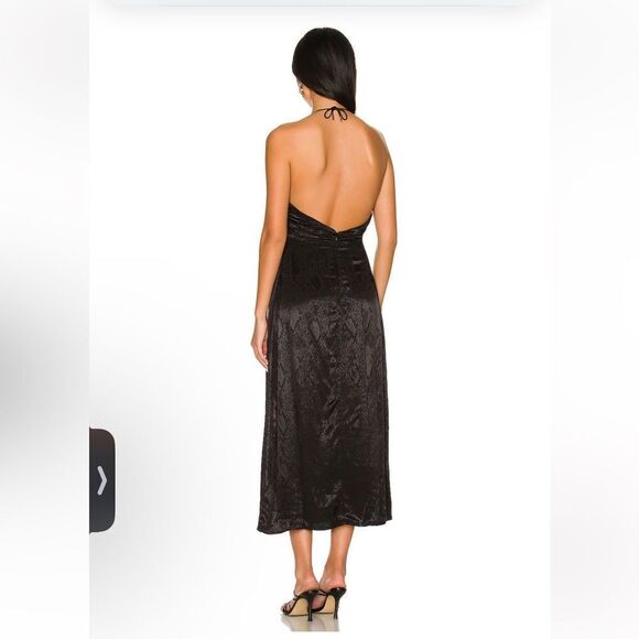 AFRM Zest Halter Snake Print Midi Dress - Picture 3 of 6